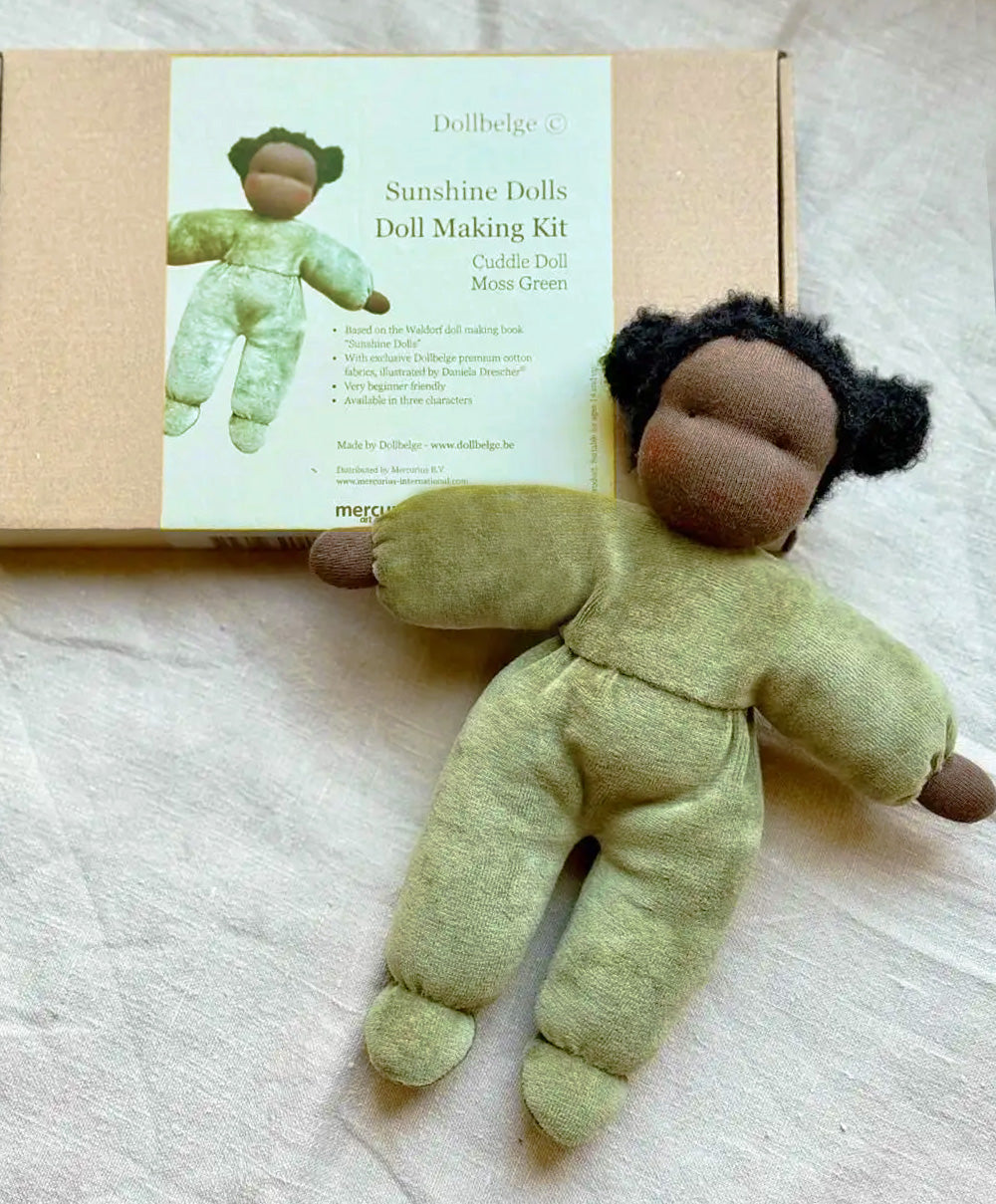 DIY kit MINI Cuddly Doll with Black Hair 