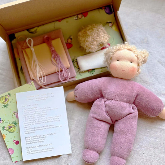 DIY kit MINI Cuddly Doll with Blond Hair 